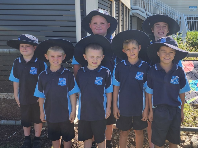 Students gathered in a group