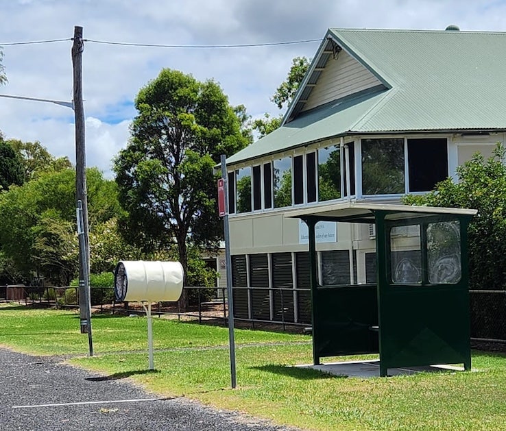 Image of the street view of the front of the school