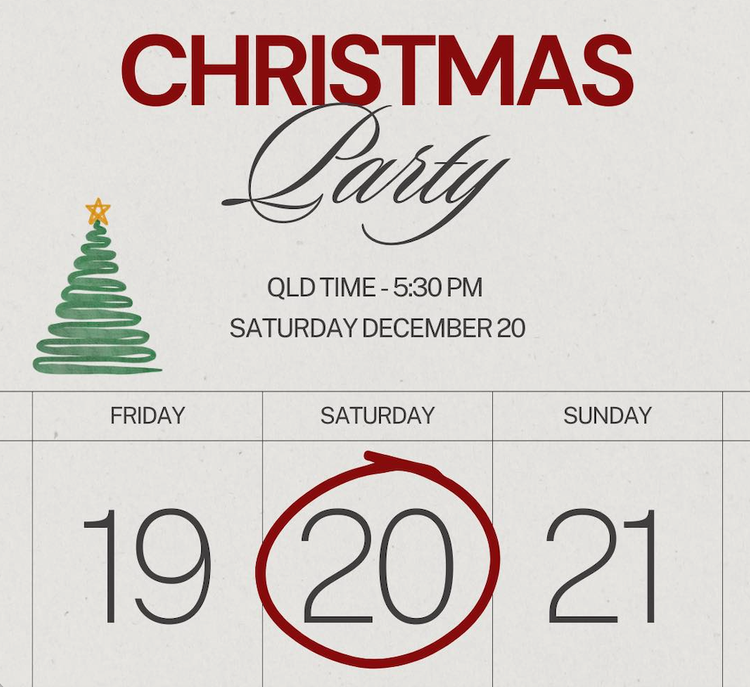 Poster for the Community Christmas Party